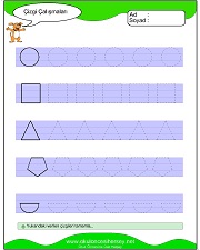 okul öncesi çizgi çalışma sayfaları